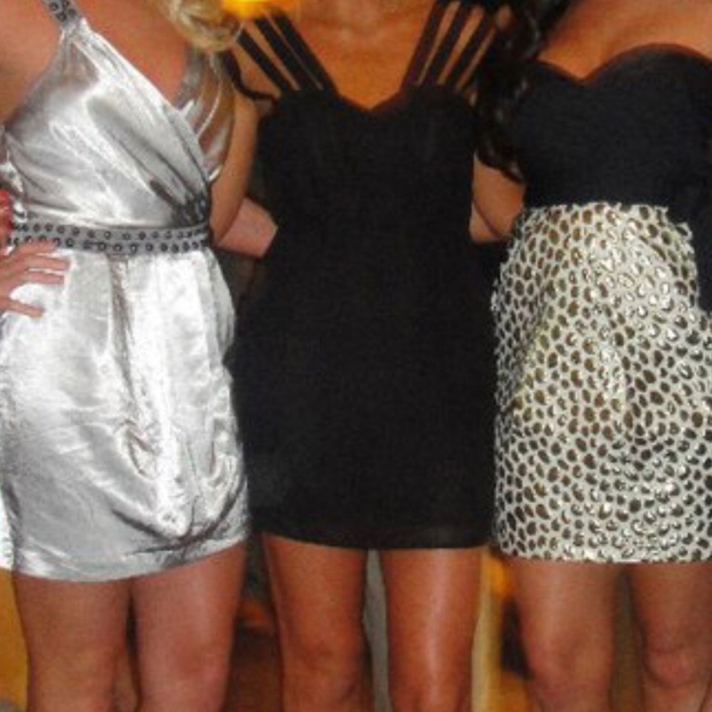 LBD Black mini dress open back